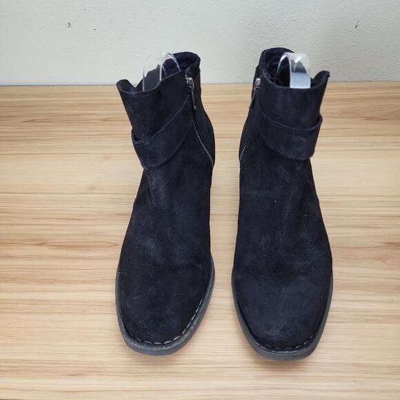 Born Womens Morocco BR0028509 Black Suede Round Toe Ankle Booties Size 8.5 - Picture 3 of 9